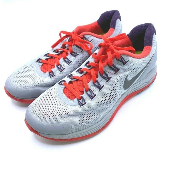 NIKE LUNARGLIDE+4 RUNNING GREY RED PURPLE 524977-013 MENS US 8.5 SIZE - Picture 3 of 9